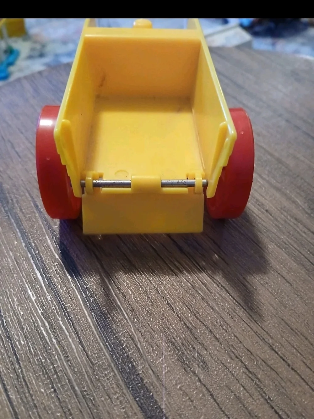 Vtg Fisher Price Little People Farm Tractor Trailer Horse Harness Tailgate Works